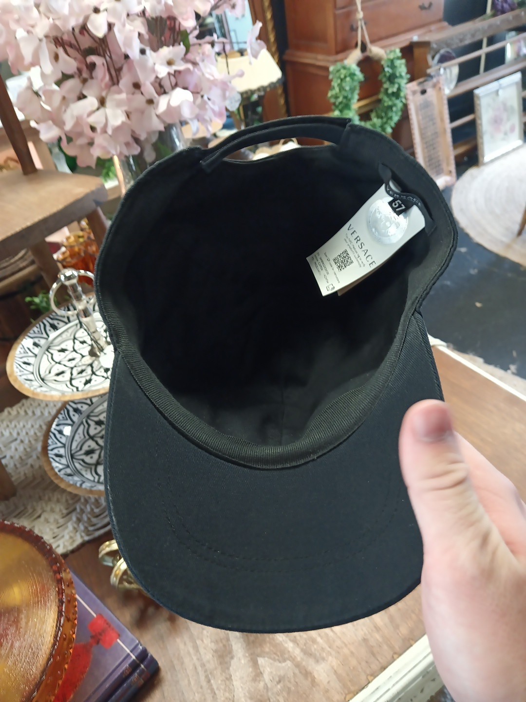 Versace Embroidered Logo Baseball Cap Hat Black/G… - image 7