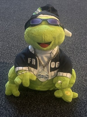 Gemmy Co. FROGZ ''Rappit Ribbit'' Animated Hip Hop Figure Tested And Working VGC