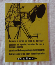 INDESIT ORBASSANO NONE GARANZIA E NORME USO DEI TELEVISORI LIBRETTO EPOCA