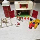 Vintage Fisher-Price Little People Farm Set #915 c.1970s Barn Silo