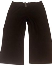 Investments Woman Black Knit Wide-Leg Pants