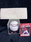 Ozzie Smith Signed Baseball With Original Vintage Cardinals Card HOF Inscription