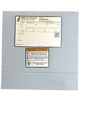 JEFFERSON 32.5 KVA 3PH TRANSFORMER 3R 415-0001-043 INPUT 208V OUTPUT 235 V USED