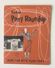 Kodak Pony Roundup Camera Instruction Manual - uncommon orange cover