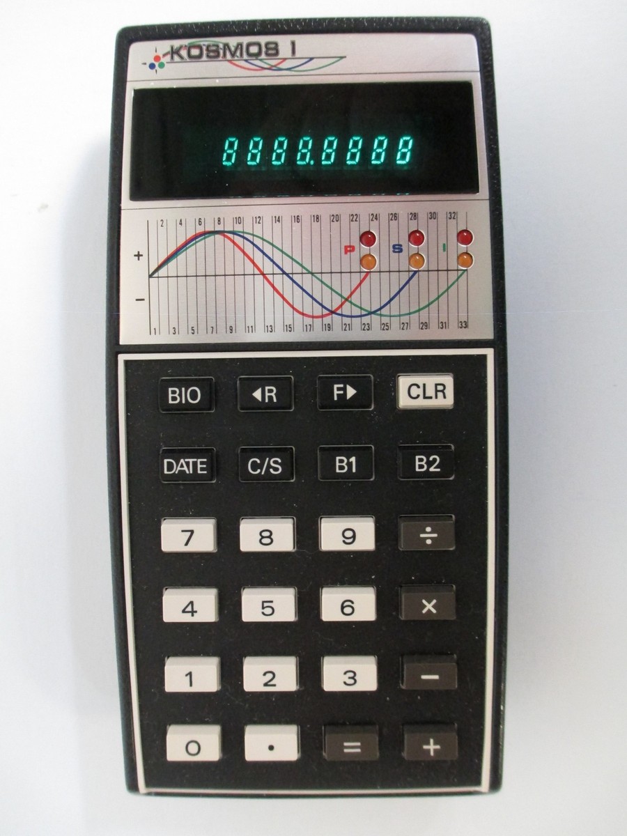 Kosmos Computer Biorhythm Math Calc Machine Calculator Vintage