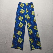 Nickelodeon Blue SpongeBob Sleep Pants Lounge Pajama PJ Graphic Youth Boys 14/16