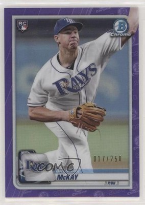 2020 Bowman Chrome Purple Refractor 17/250 Brendan McKay #80 Rookie RC 0a17
