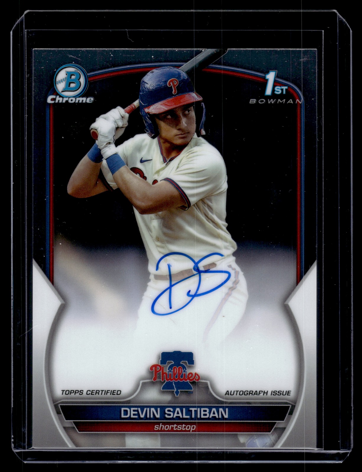 Devin Saltiban 2023 Bowman Draft Chrome Autograph Auto Card #CDA-DS