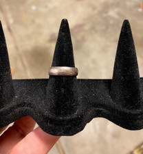 Vintage NF 925 Solid Sterling Silver Simple Plain Wedding Band Ring size 6