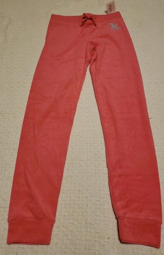 Juicy Couture Girls Pants Size 14 Shocking Pink Terrycloth Drawstring Track