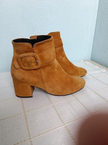 Women Gabor Ankle Boots Orange Suede 37.5