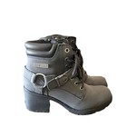 Harley-Davidson Women’s Flash Black Howell Ankle Biker Boots Buckle Zip 8.5M