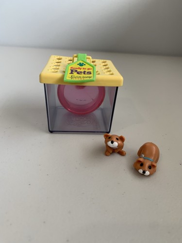 Vintage Kenner Littlest Pet Shop Ready To Go Pets Toy Hurrying Hamster Cage 1993