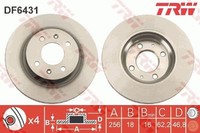 2X Bremsscheibe TRW DF6431 2 Bremsscheiben Vorderachse Vorne FüR Hyundai