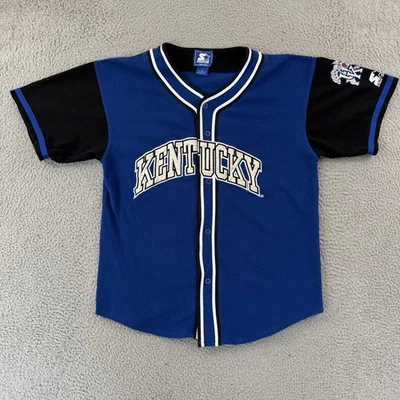 Vintage Kentucky Wildcats Baseball Jersey Men’s Large Blue 90s Starter Sport USA - Image 1 of 4