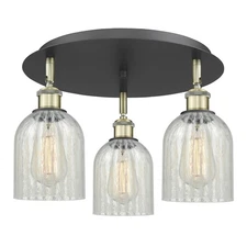 Innovations Lighting 516-3C-10-17 Caledonia Flush Caledonia 3 - Black Antique