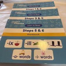 Hooked On Phonics Learn To Read Steps 1 Thru 6 Workbooks Lot Of 3