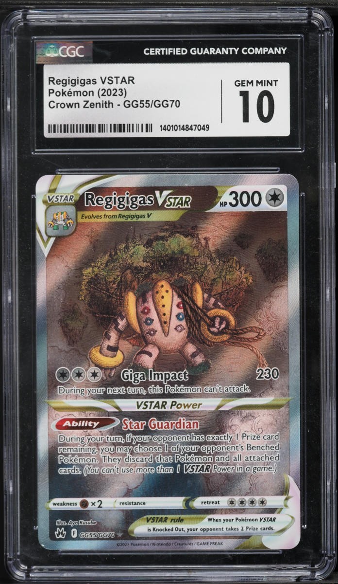 CGC 10 Regigigas VSTAR GG55 Crown Zenith Galarian Gallery Pokemon Card