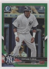 2018 Bowman Draft Chrome Green Refractor 31/99 Estevan Florial #BDC-187 fc1