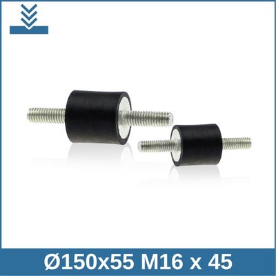 A Ø150x55 M16x45 NK 75°Shore Gummipuffer Gummi-Metall-Puffer Silentbloc