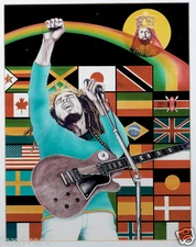 BOB MARLEY & THE WAILERS Concert Flyer / Handbill - World Tour design - reprint