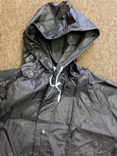 New Mens Rain Coat Heavy Duty Long PVC 