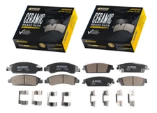 Front Rear Ceramic Brake Pad For 2015 - 2020 Cadillac Escalade ESV 6.2L OE Spec