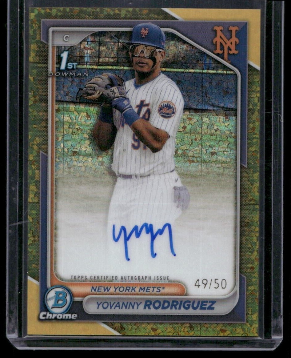 2024  Bowman Chrome Yovanny Rodriguez #CPA-YR - 1st Gold Mini Diamond Auto 49/50