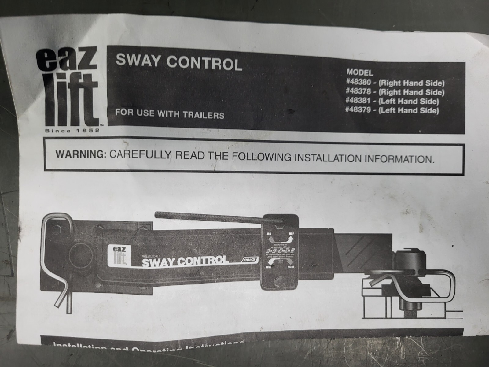 Camco EAZLift Elite 1,200lb RV Weight Distribution Hitch Adjustable