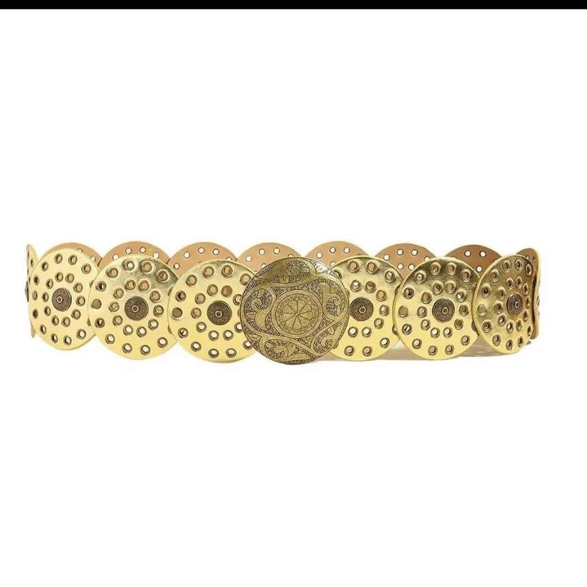 Y2k Belt Gold Circles | eBay