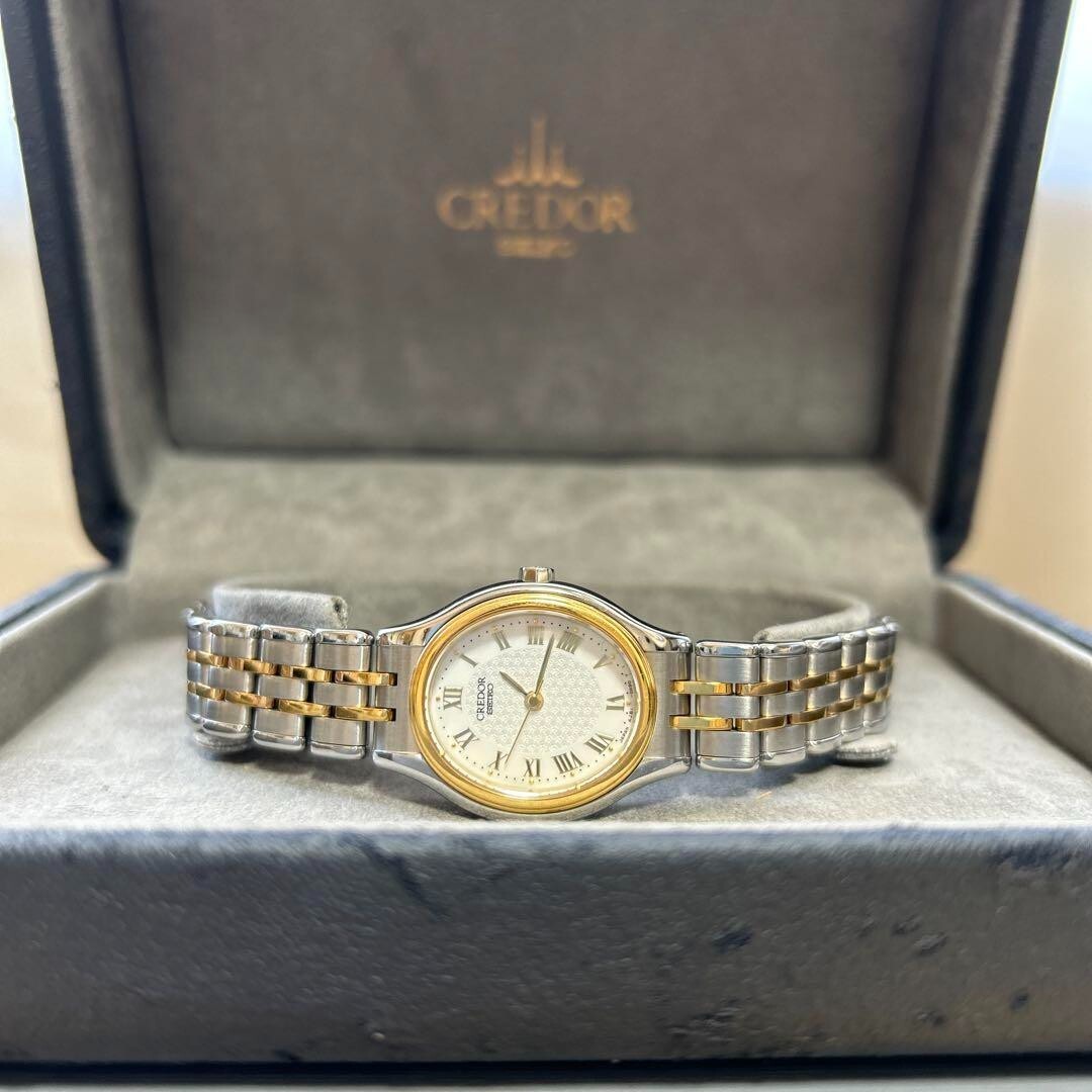 時計 SEIKO CREDOR 4J81-5A10 Seiko Credor 4J81-5A10 Analog Quartz Women 18Kt Bezel With