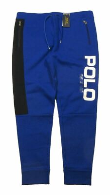 Polo Ralph Lauren Big & Tall Royal Blue Logo Graphic Mesh Jogger Pants 