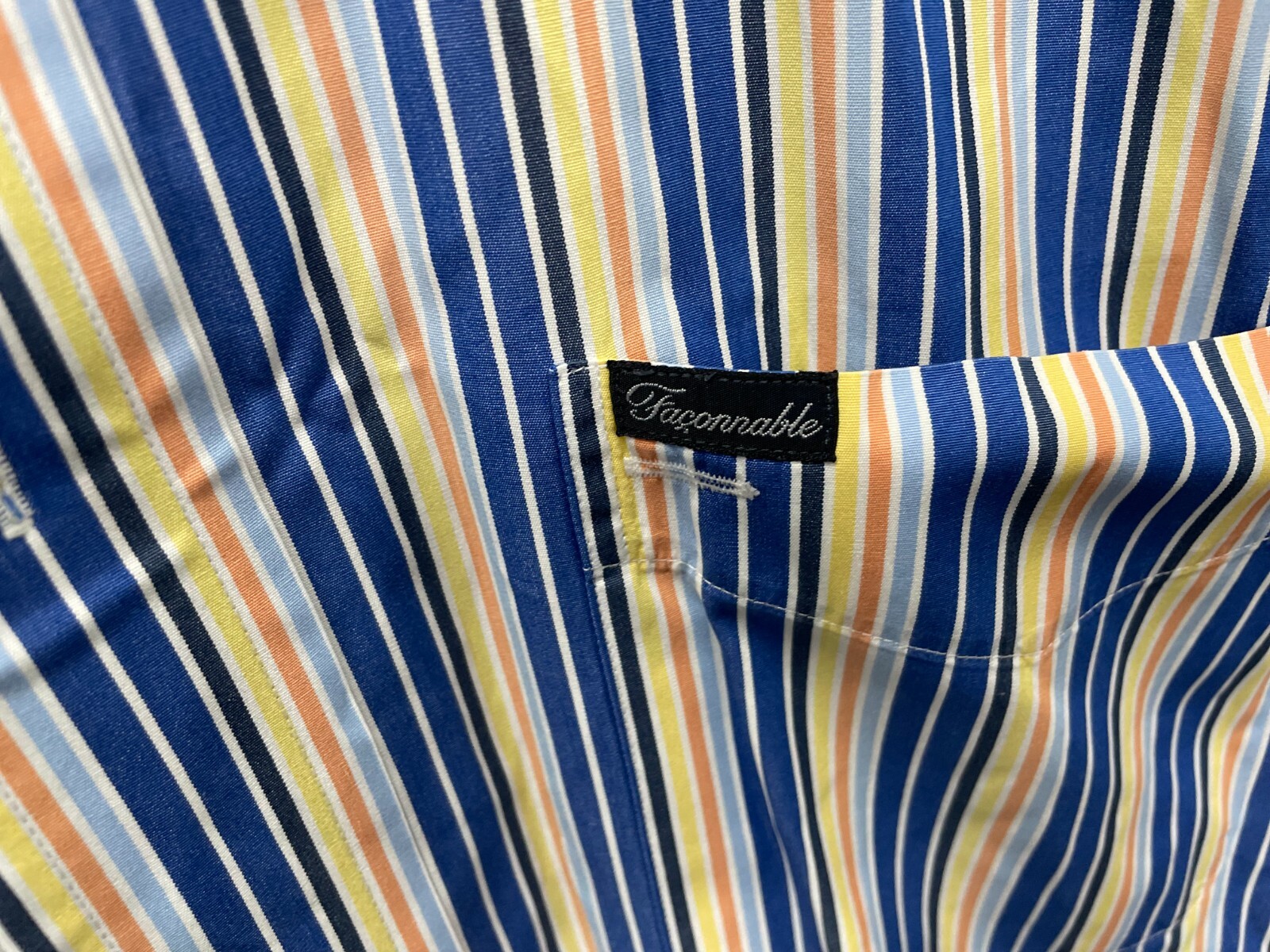 FAÇONNABLE Classique MEN’S Button Down BLUE STRIP… - image 4
