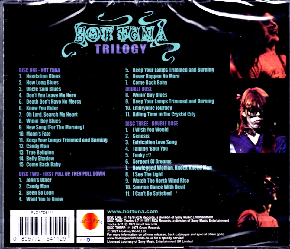HOT TUNA trilogy 3CD FAT BOX NEU / OVP Sealed - Bild 2 von 2