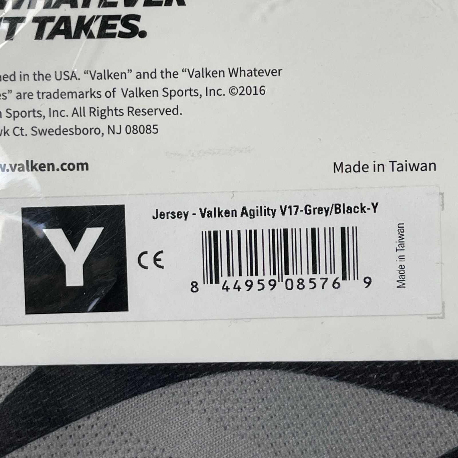 NEW Valken Agility V17 Paintball Jersey - Black/Grey - Youth