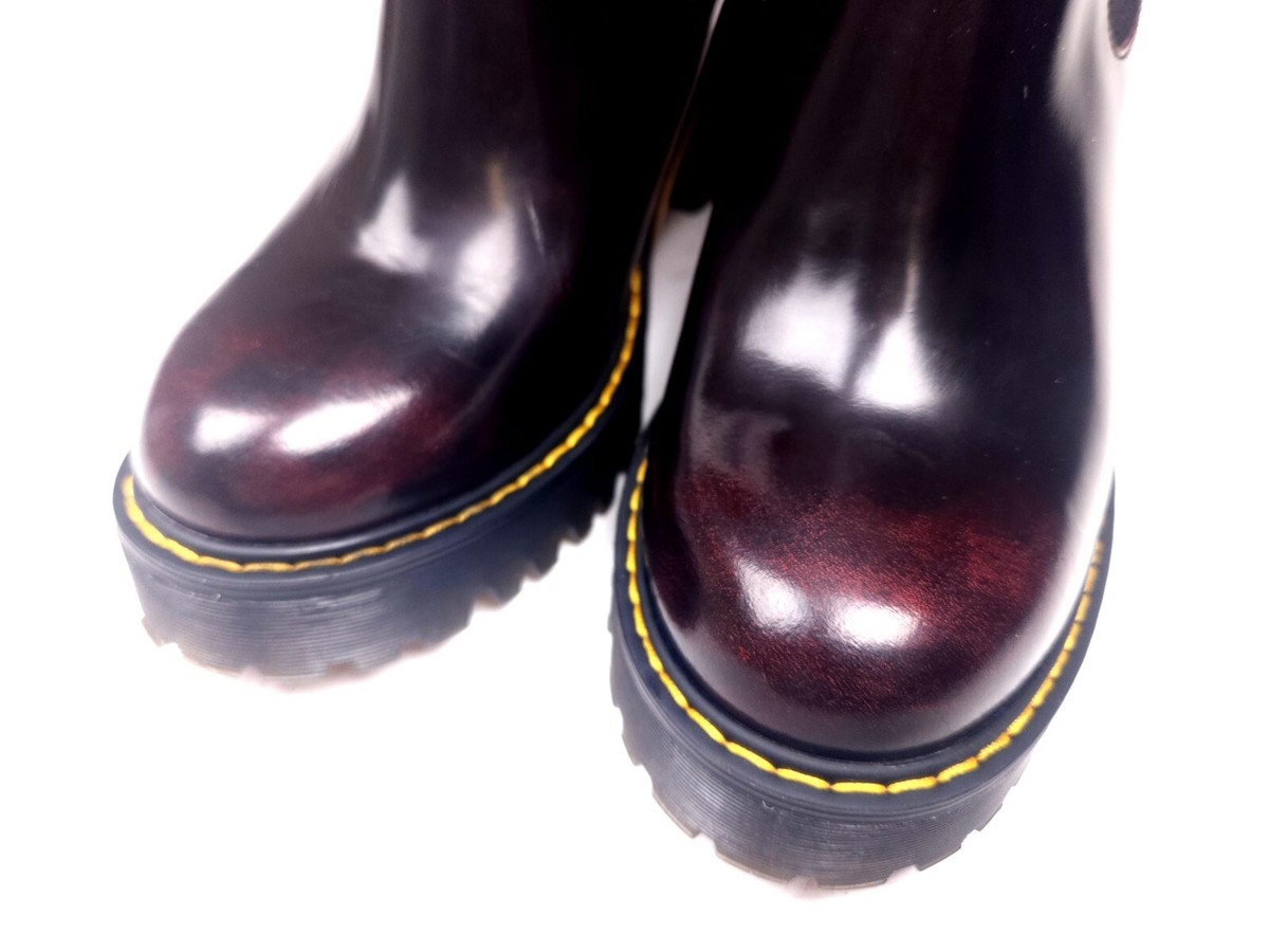 Doc Martens Hurston Women's Leather Heeled Chelsea Cherry Ankle