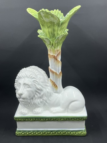 Pair Of Vintage Bassano Italy Italian Ceramic Lion Candleholders - Picture 5 of 11