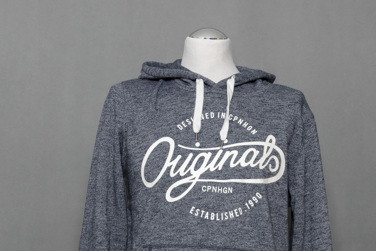 VETEMENTS Felpa con cappuccio uomo JACK & JONES L blu scuro cappuccio felpa + cotone