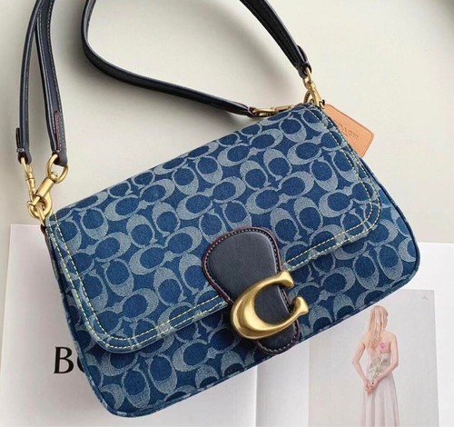 COACH CA105 Tabby Shoulder Crossbody Bag Signature Denim Outlet Brand New - Picture 10 of 10