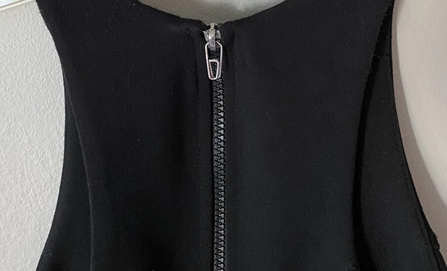 Abito donna T Alexander Wang taglia XS nero bodycon midi senza maniche collo alto