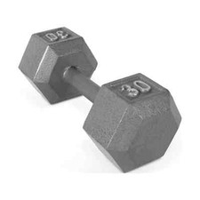 Gray 30lb Dumbbell Cast Iron Hex Dumbbell Strength Training, Single Dumbbell 1PC