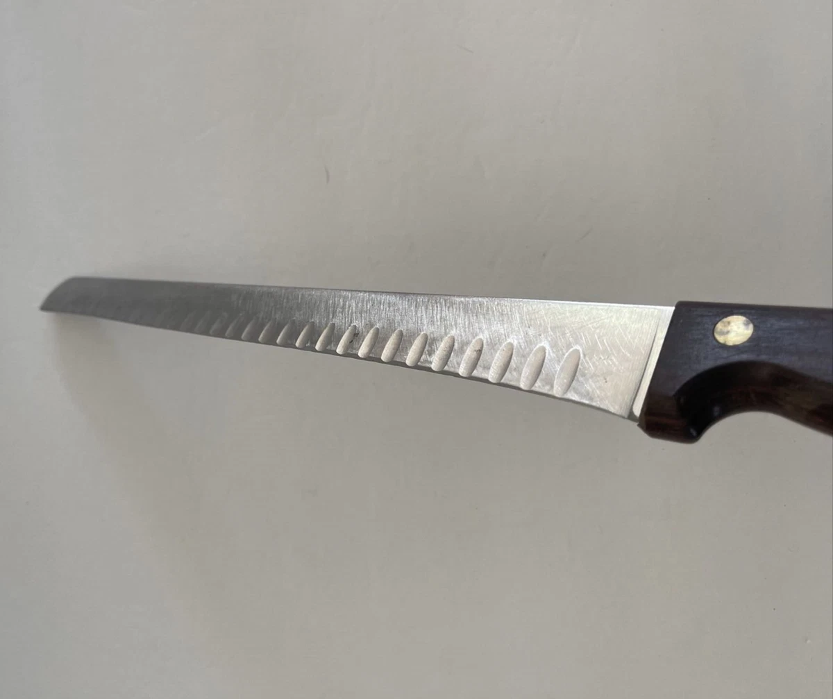Vintage Forschner Victorinox 12 Swiss Slicing Knife Granton Edge