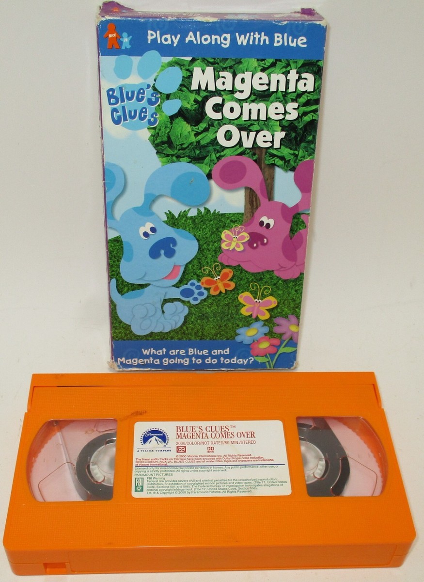 Blue's Clues - Magenta Comes Over (VHS) Nick Jr. TV 2000 Steve