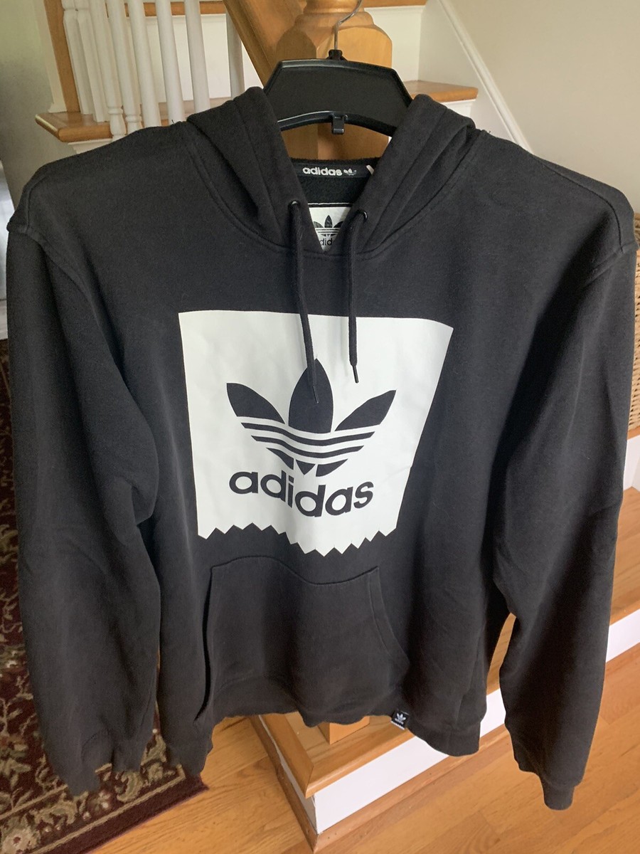 Men's Adidas Solid Black Bird Hoodie Size M Lightly Used