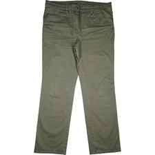 GERRY WEBER 42S L30 Jeans Hose Khaki Damen Irina Stretch Straight mid Stoff W33