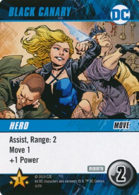 BLACK CANARY DC Comics Deck Building Game REBIRTH