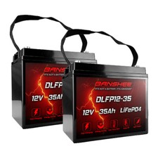 12 Volt 35 AH lithium Battery - 2 Pack