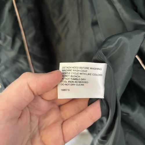 Liz Claiborne Womens Lined Heavyweight Quilted Jacket Dark Green Large Winter - Picture 5 of 9