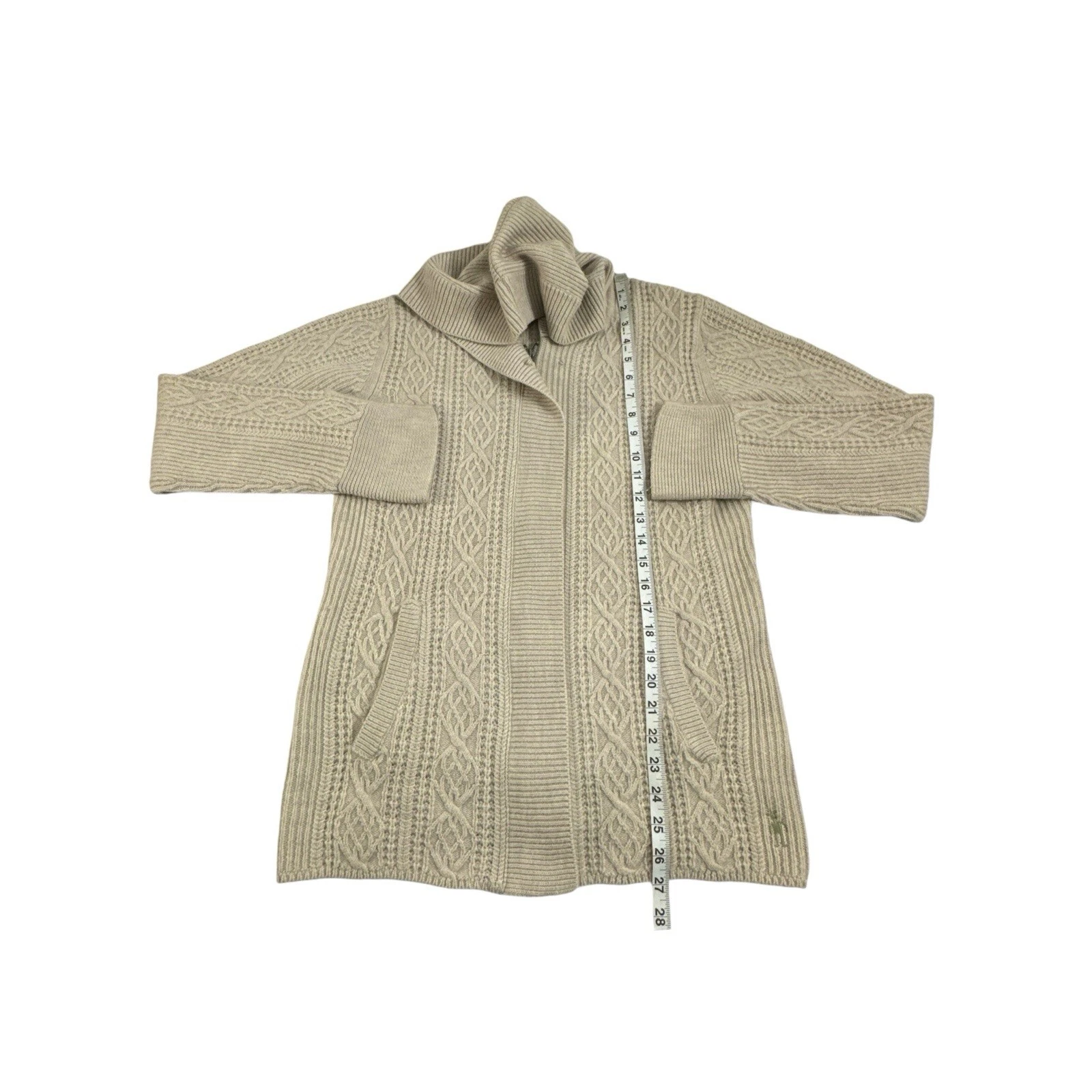 smartwool cable knit merino zip up hooded sweater
