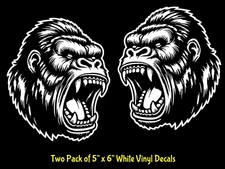 Gorilla 2 Pack 6" Mirrored White Vinyl Decal Car Truck Window Mirror Wall Door